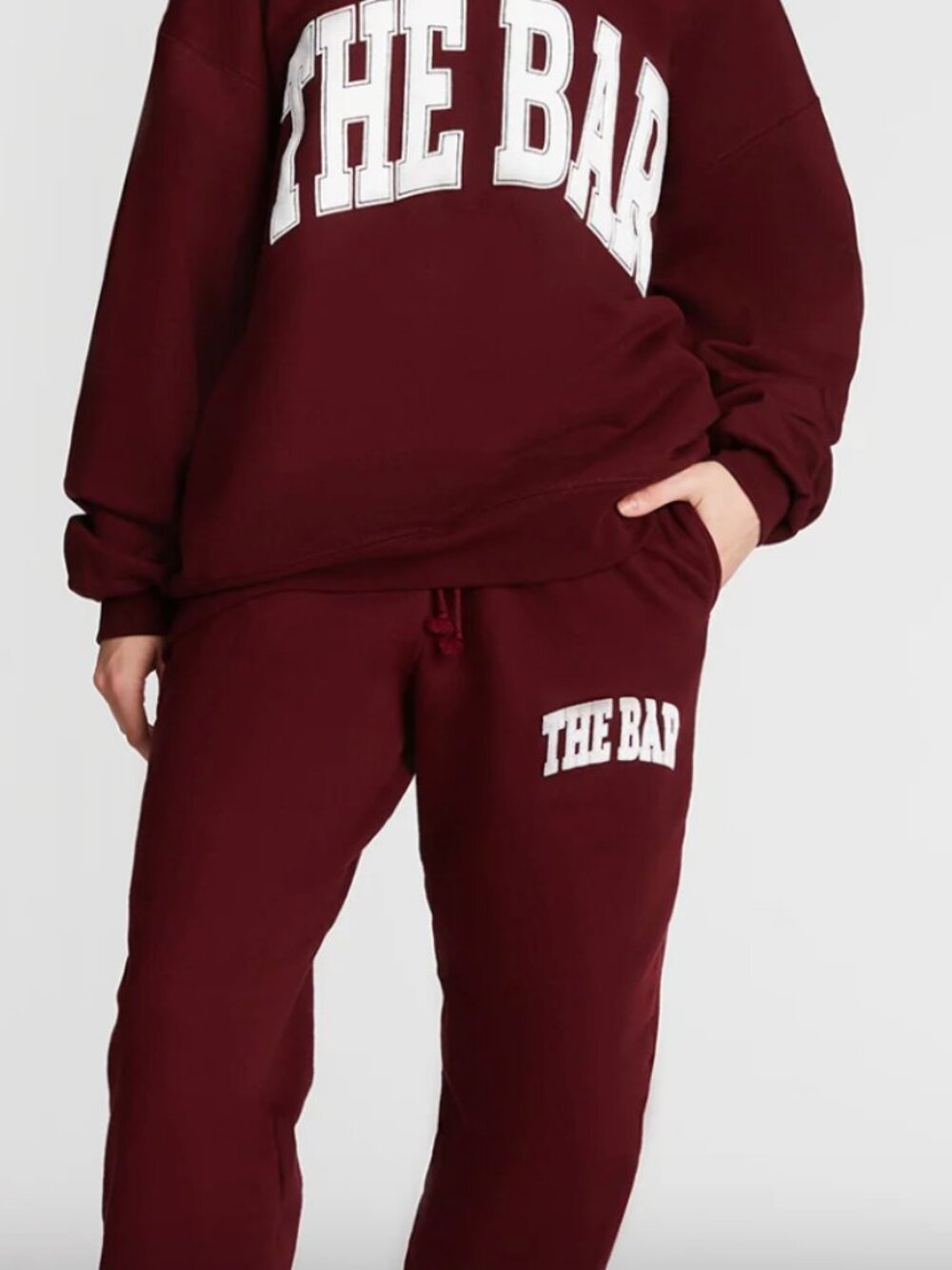 The Bar VARSITY SWEATPANTS MAROON Size L
